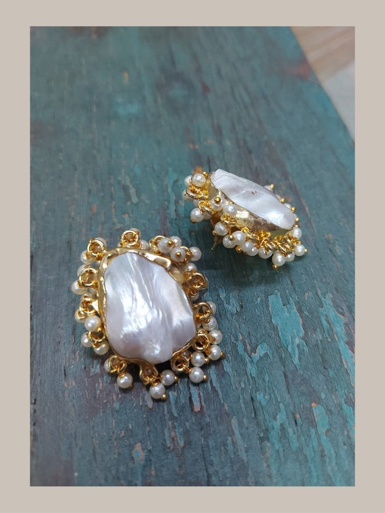 Baroque Pearl Studs