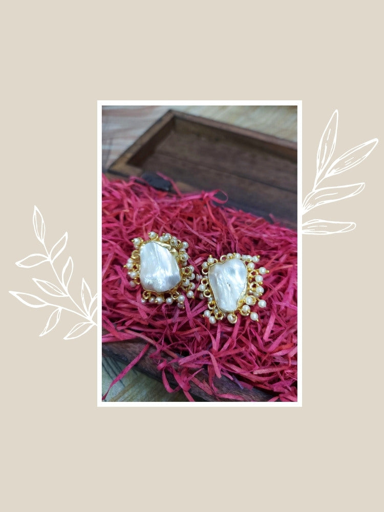 Baroque Pearl Studs