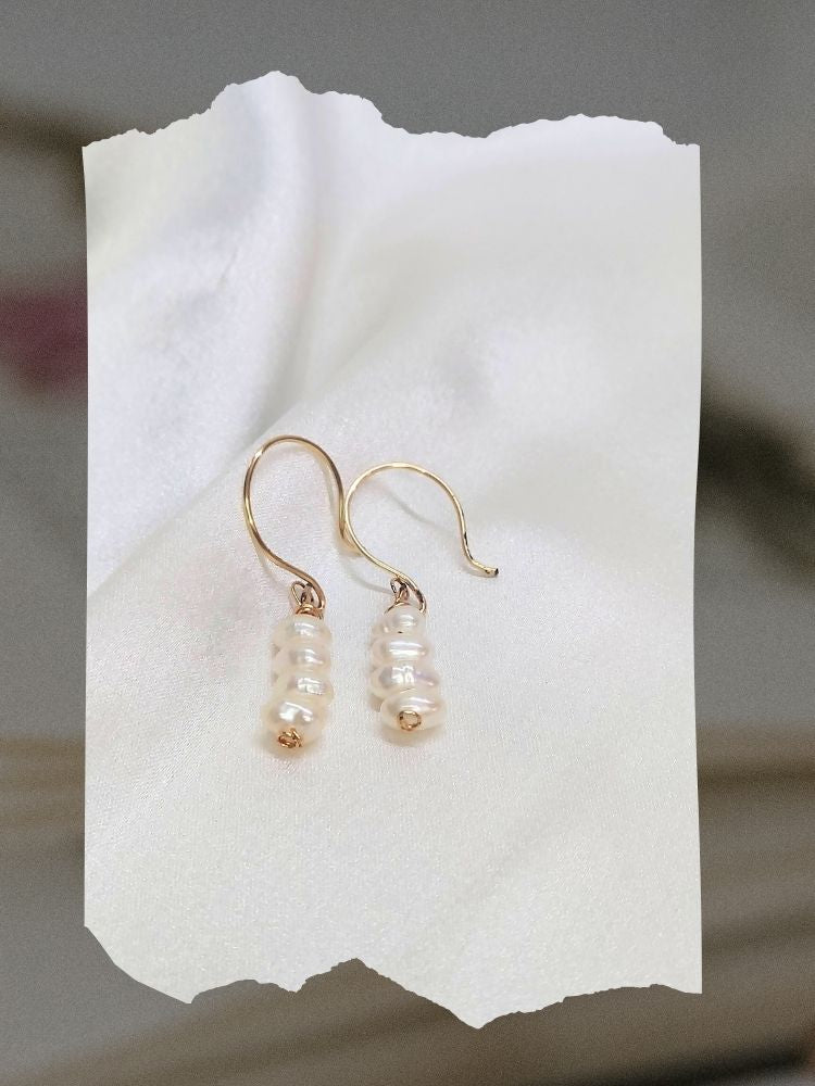 Elegant Pearl Dangle Earrings