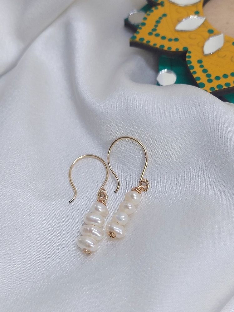 Elegant Pearl Dangle Earrings