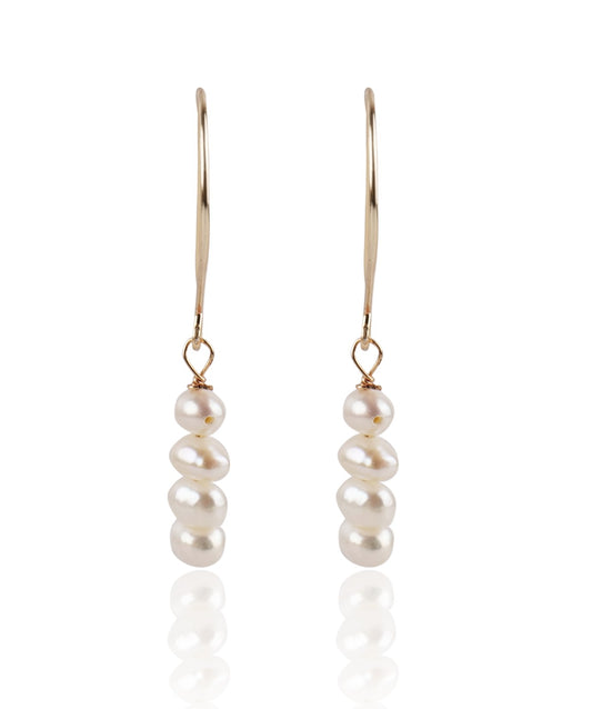 Elegant Pearl Dangle Earrings