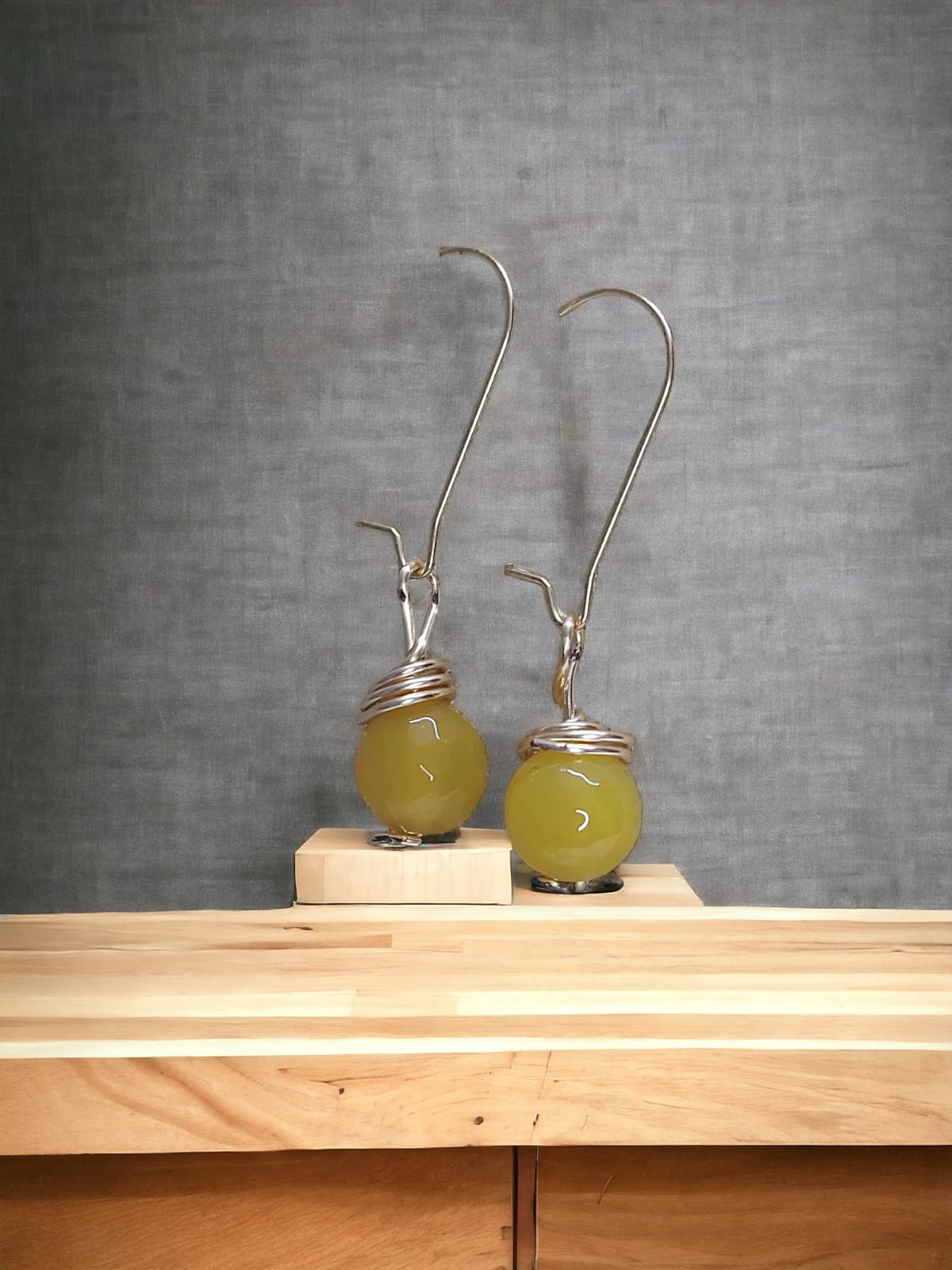 Yellow Onyx Drop Earrings