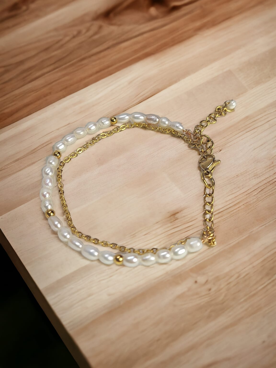 Dainty Rice Pearl Bracelet