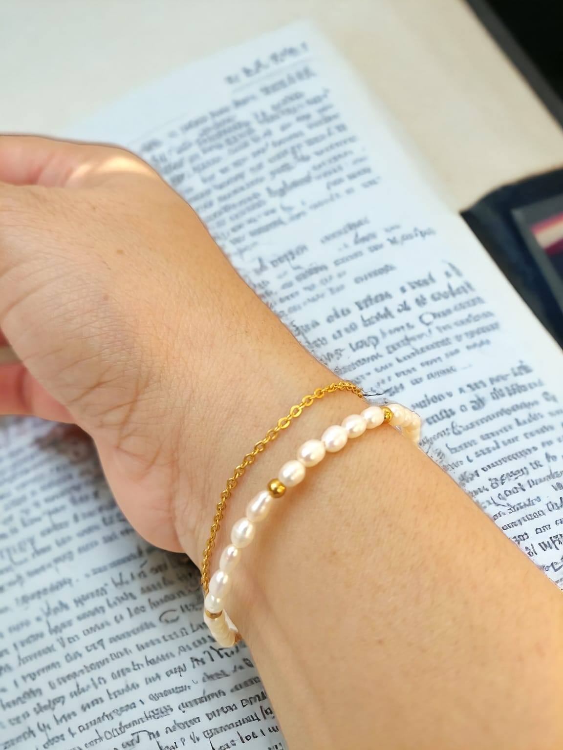 Dainty Rice Pearl Bracelet