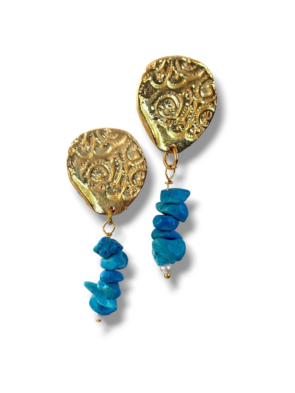 Latest Turquoise Blue Indo Western Earrings