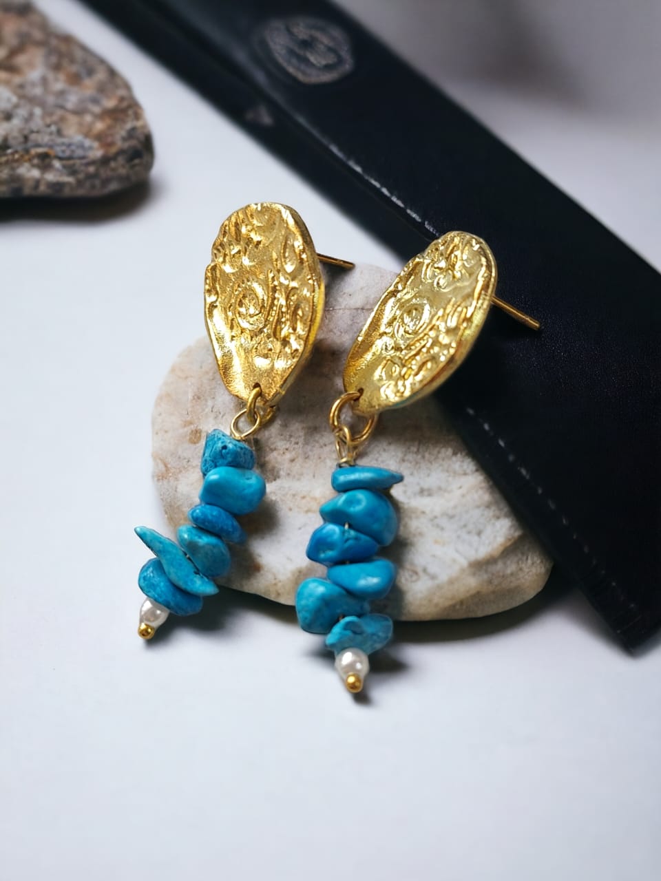 Latest Turquoise Blue Indo Western Earrings