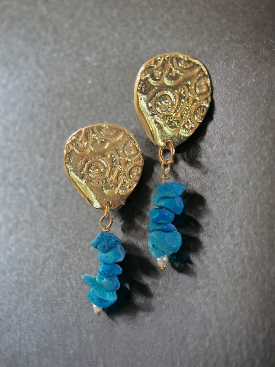 Latest Turquoise Blue Indo Western Earrings