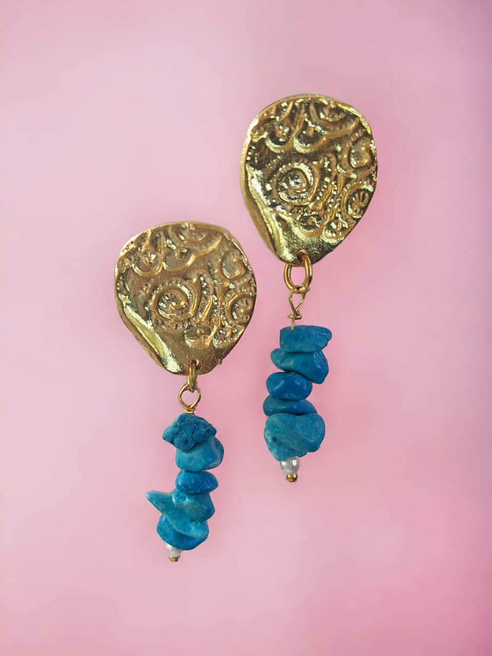 Latest Turquoise Blue Indo Western Earrings