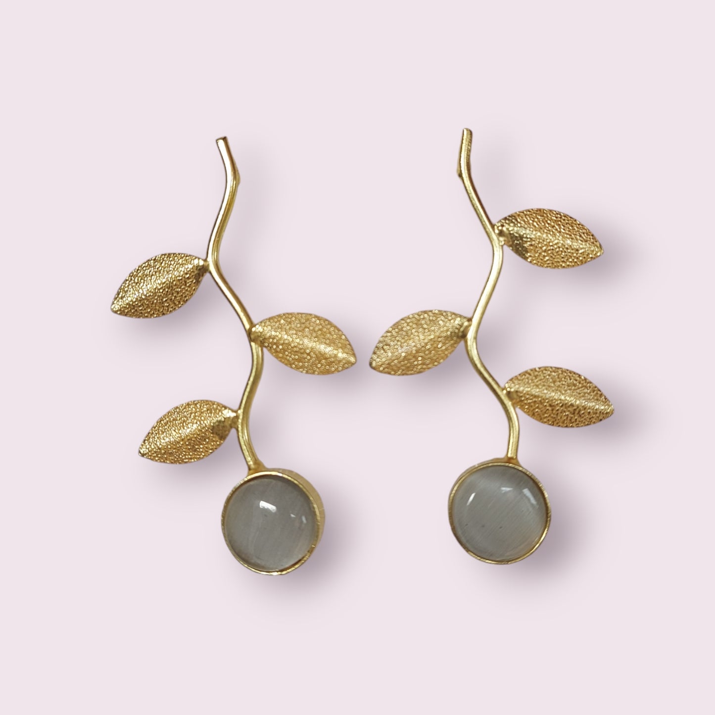 Gold Plated Leaf Earrings