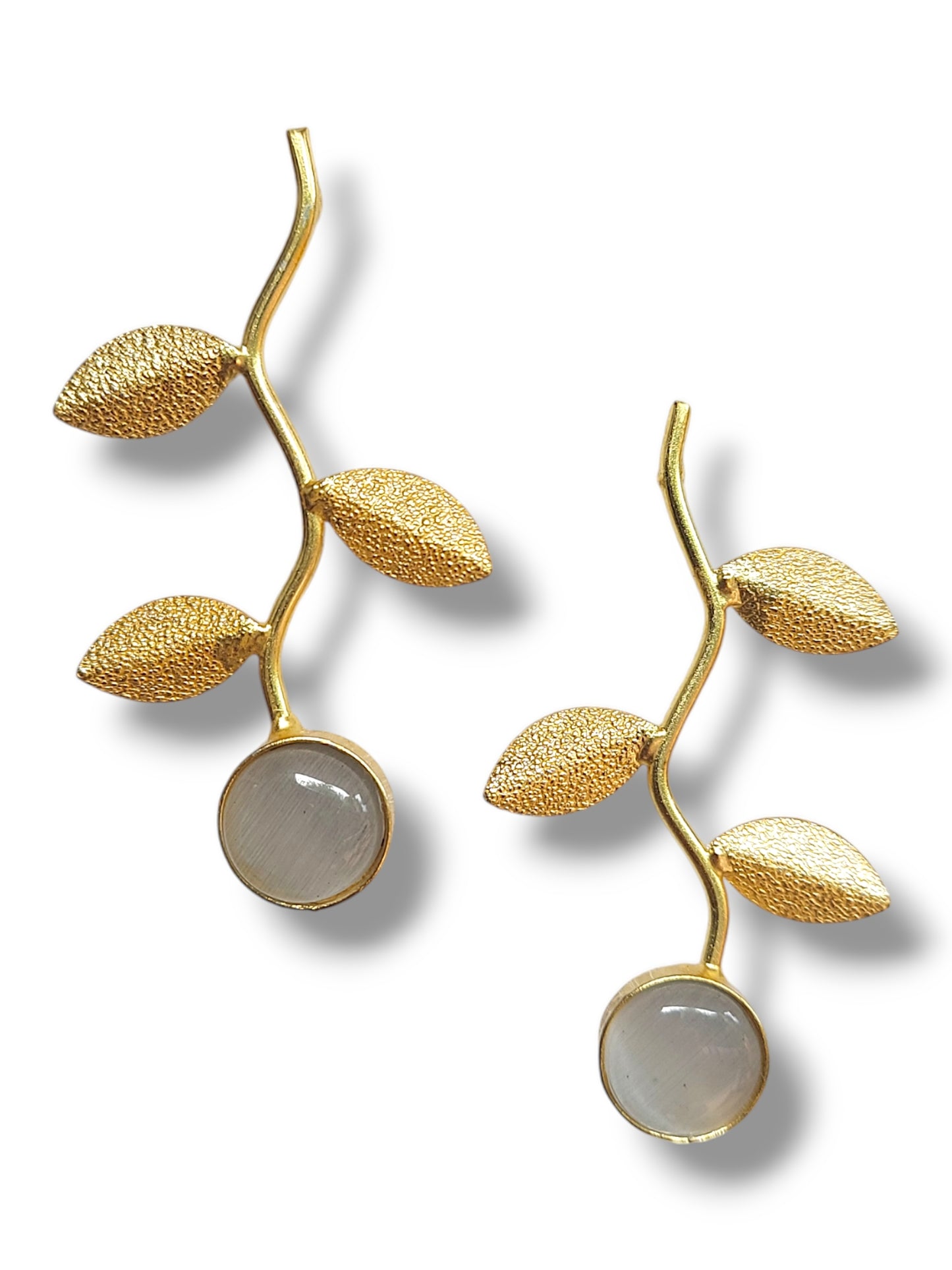 Gold Plated Leaf Earrings