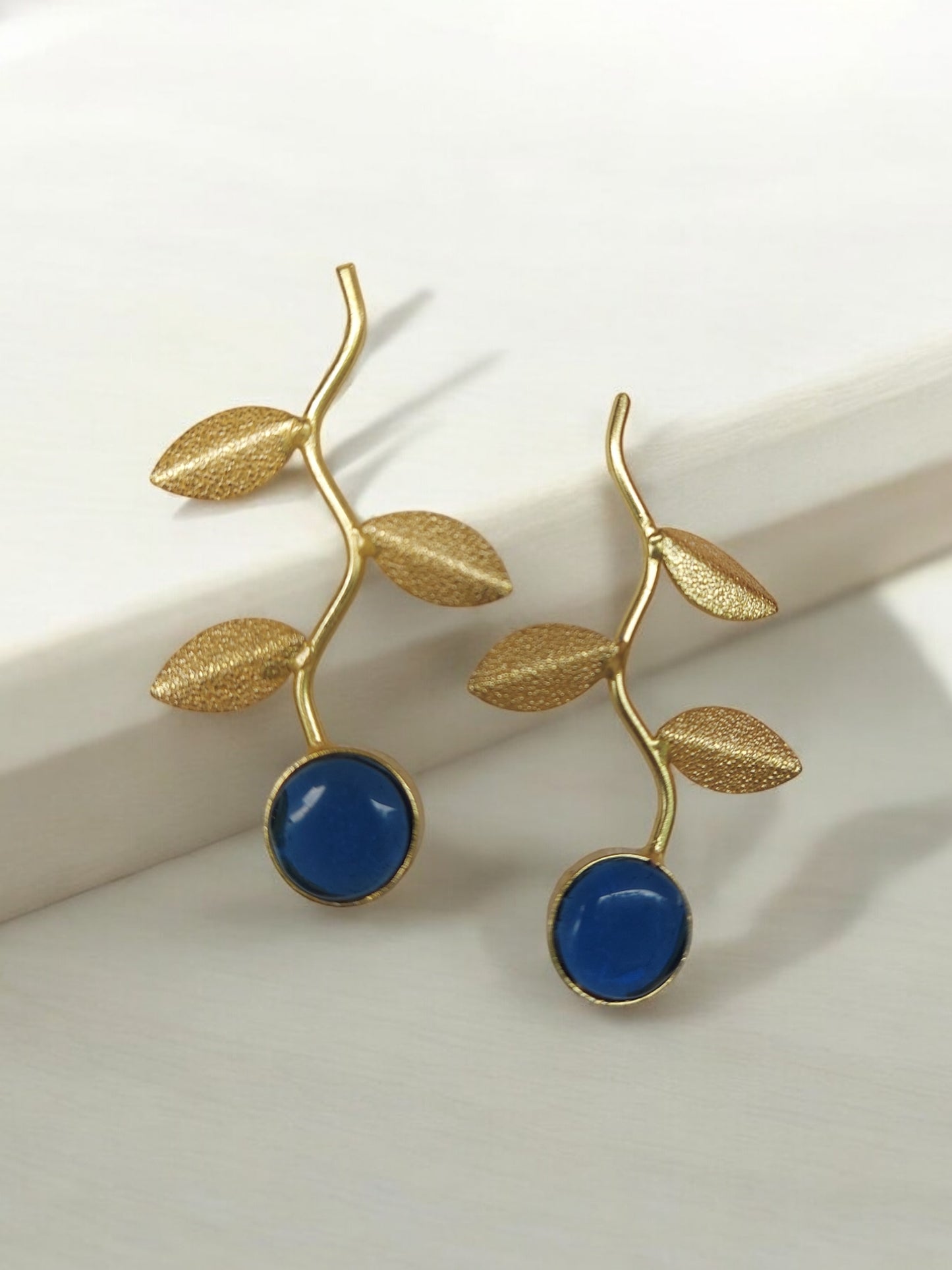 Gold Plated Leaf Earrings