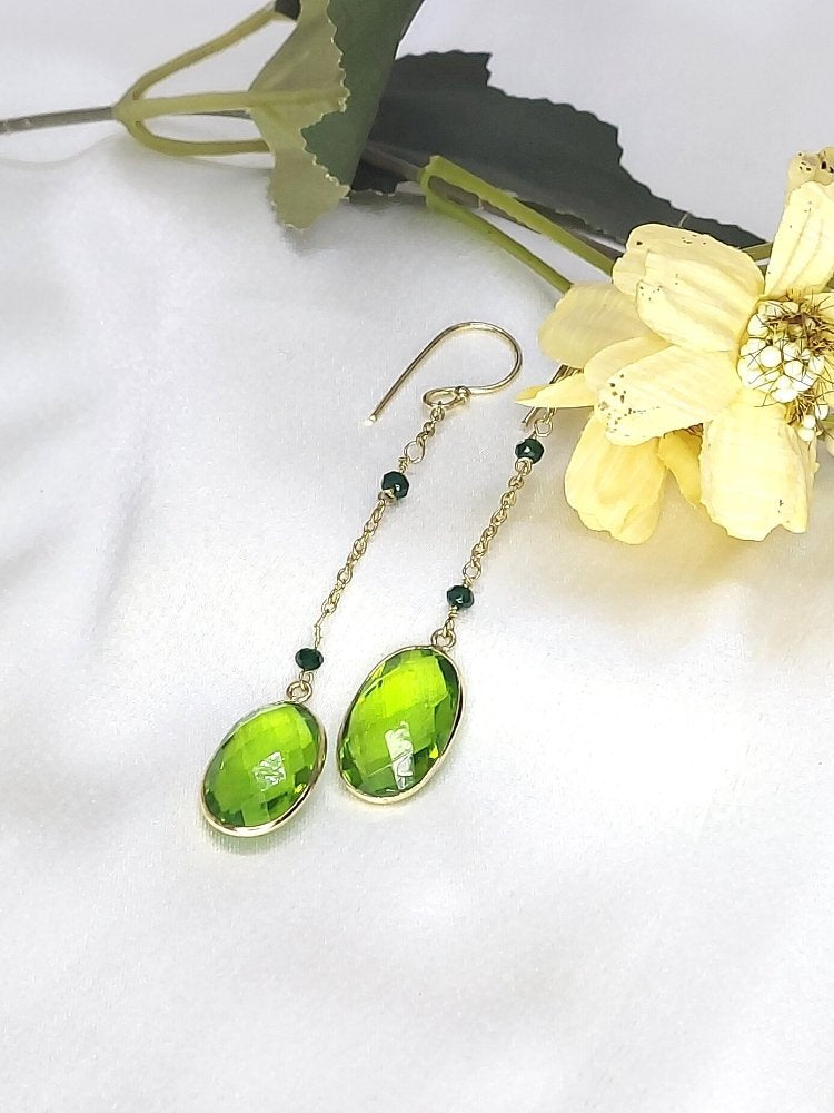 Green Quartz Earrings