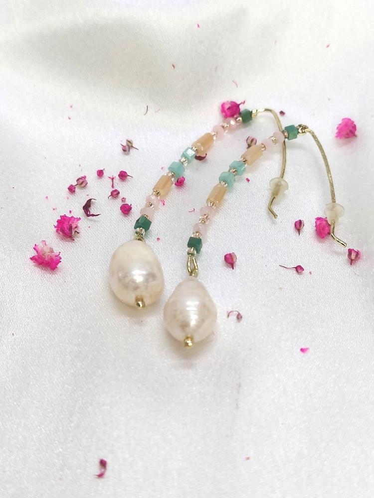 Multistone Pearl Earrings