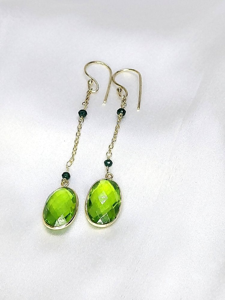 Green Quartz Earrings