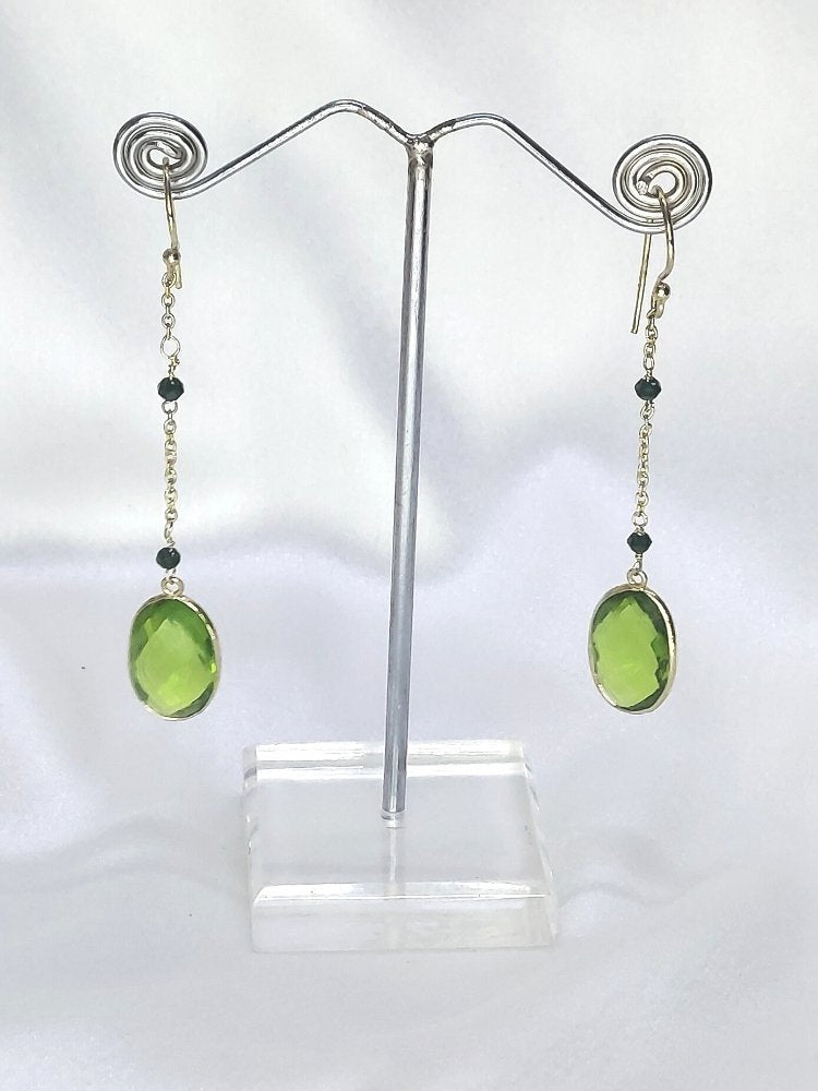 Green Quartz Earrings