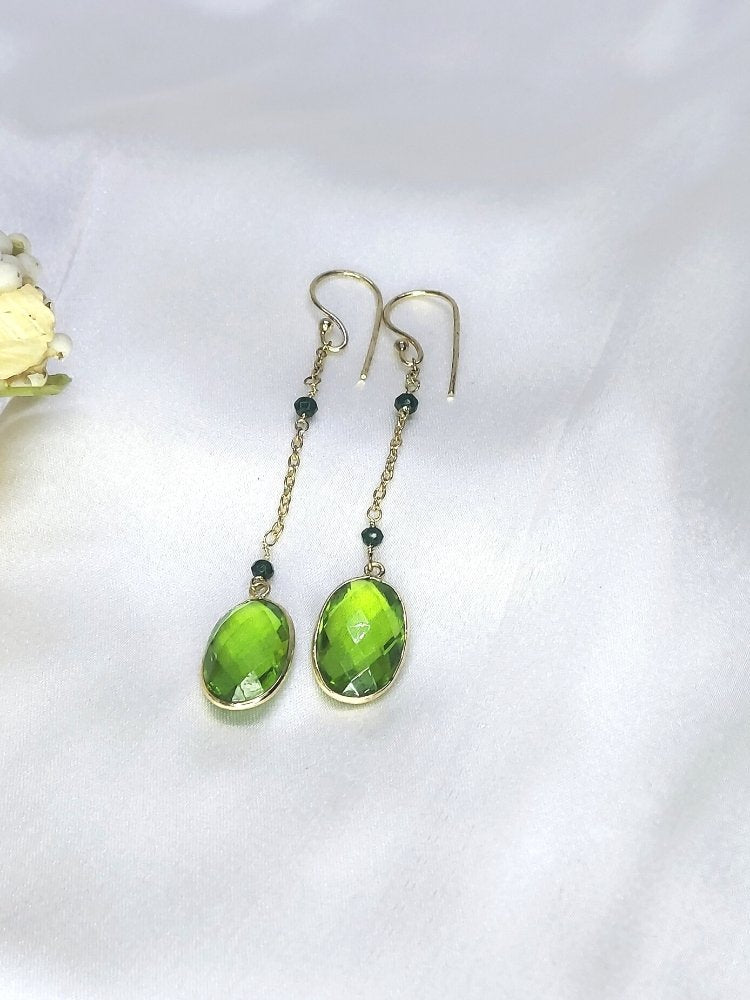 Green Quartz Earrings