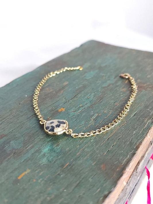 Dainty Dalmatian bracelet