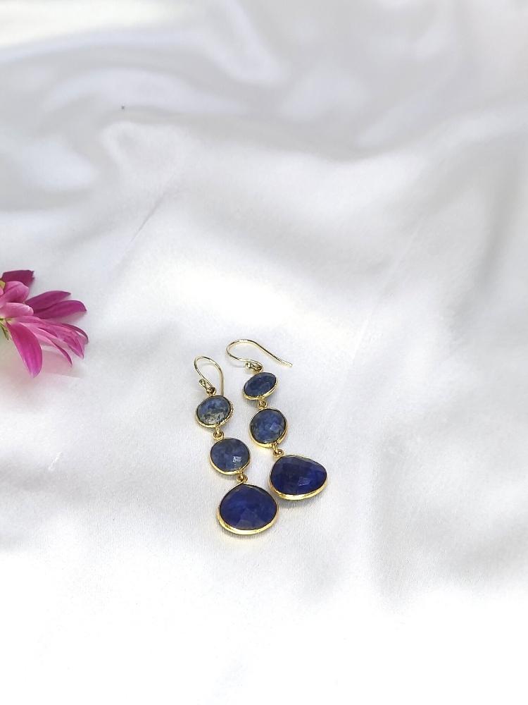 Dark Blue Lapis Earrings