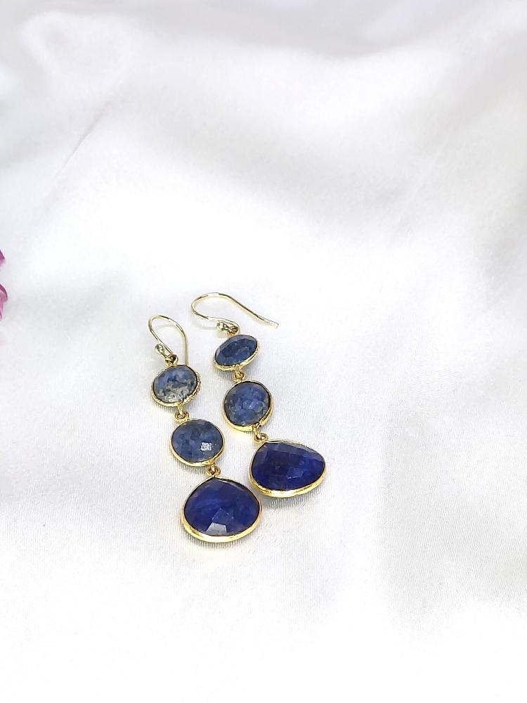 Dark Blue Lapis Earrings