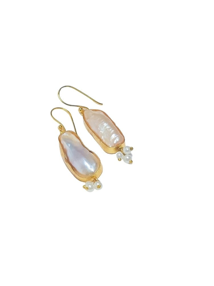 Baroque Pearl Dangle Earrings