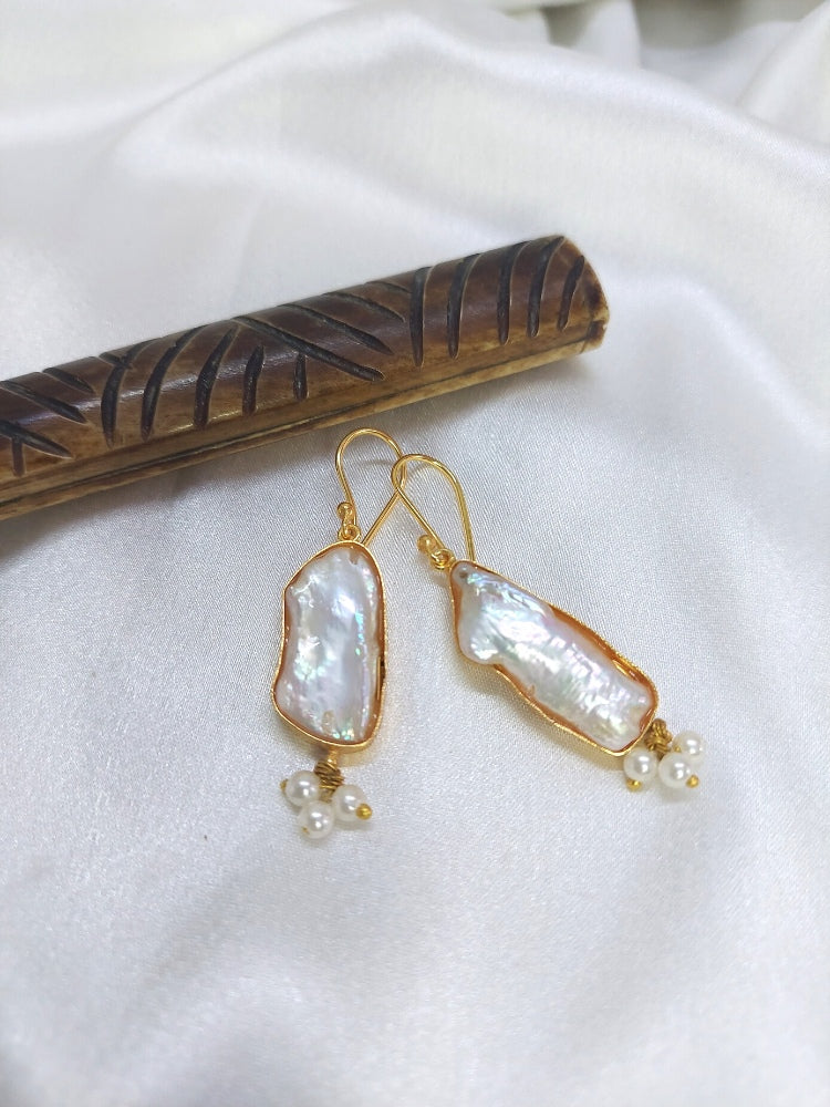 Baroque Pearl Dangle Earrings