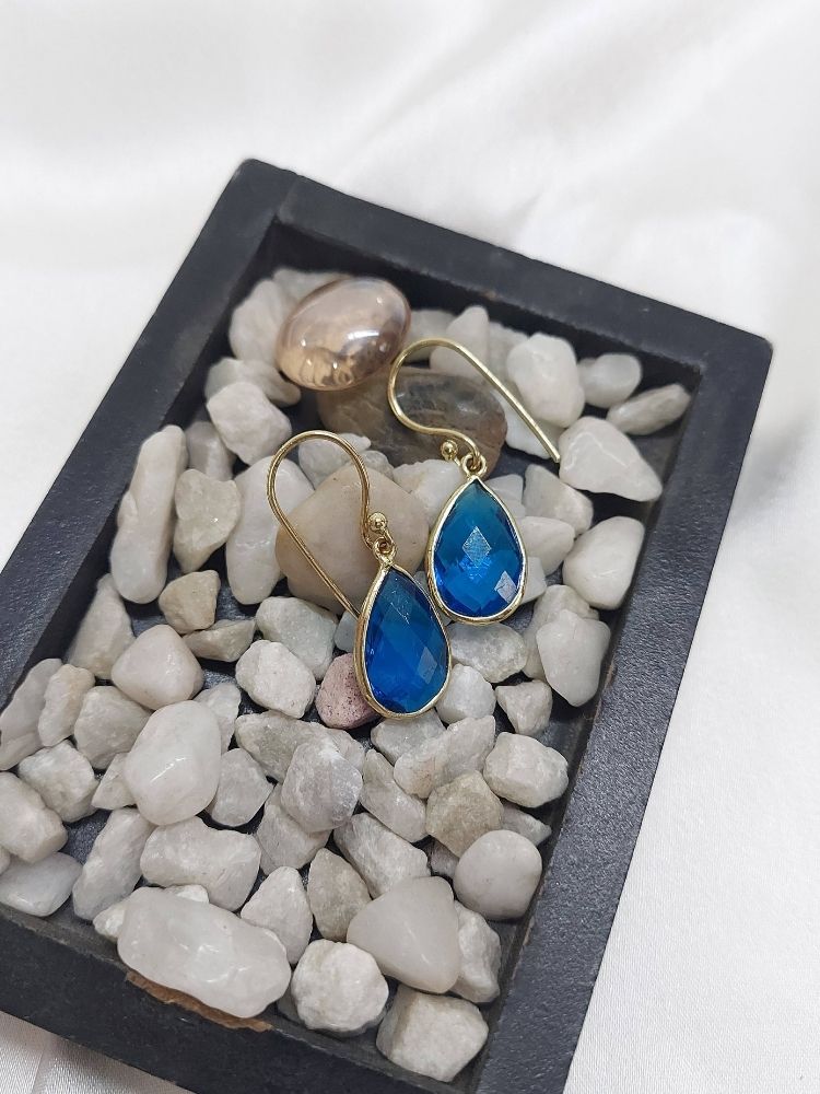 Blue Quartz Drop Earrings